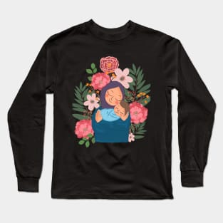 Mom and new baby boy Long Sleeve T-Shirt